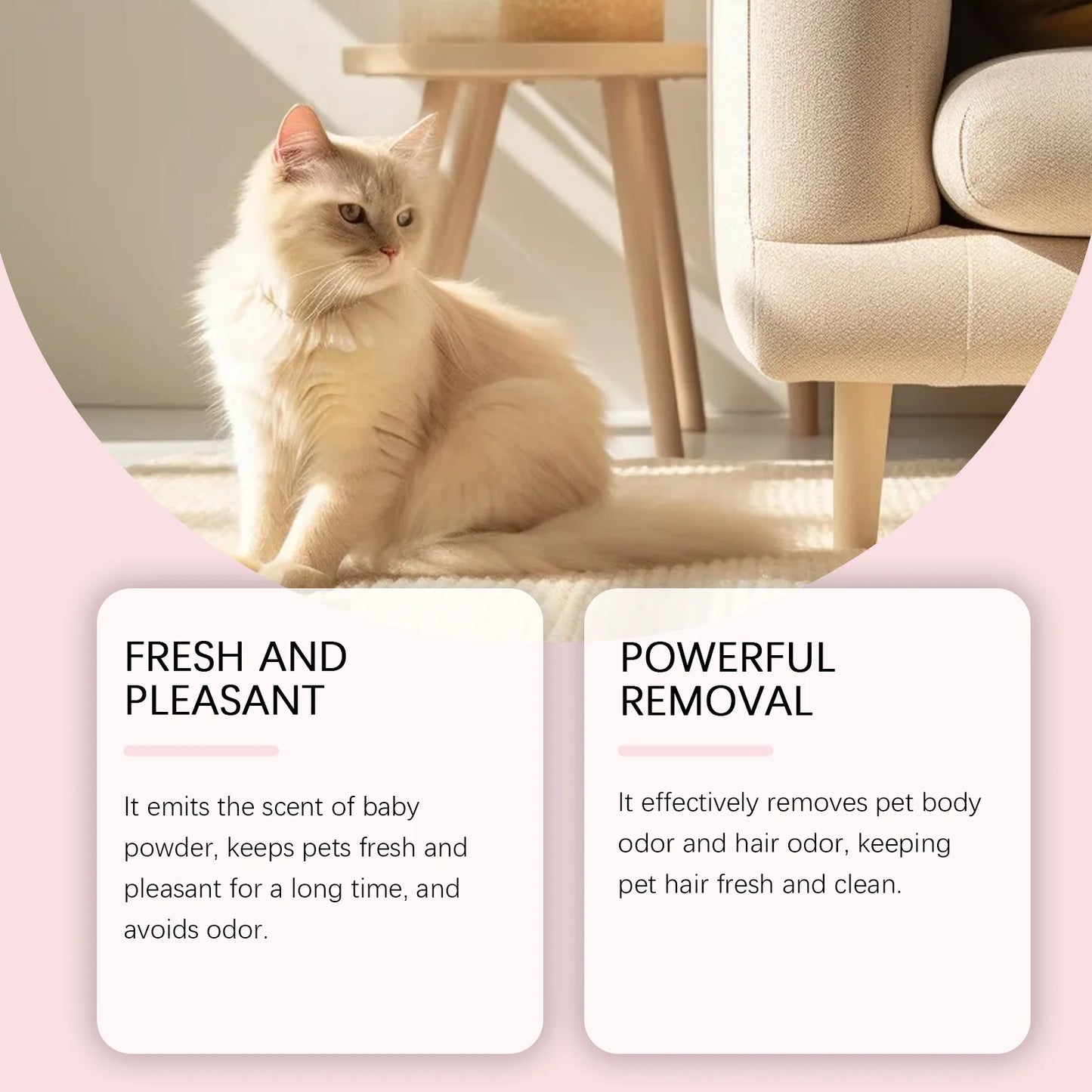 YEGBONG Pet Cologne It emits the Scent of Baby Powder, Keeps Pets Fresh and Pleasant for a Long Time, and Avoids Odor