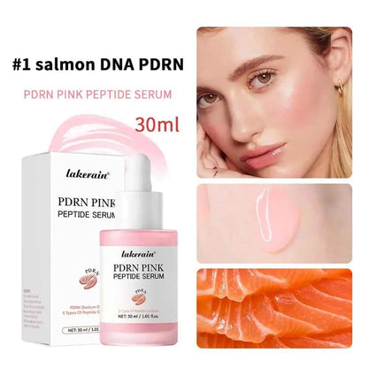 PDRN Pink Peptide Serum, Pink Glow Serum, Peptide Niacinamide Hydrating  Moisturizing Firming,Uneven Skin Tone,Korean Skin Care
