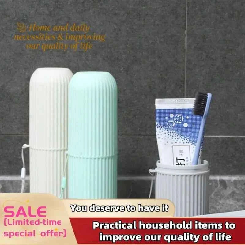Travel Toothbrush Holder Cup Case Portable Dental Storage Box