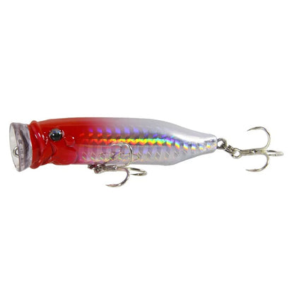 7cm Popper Lure 9.4G Topwater Plastic Swimbait For Perch Fishing Tackle
