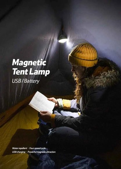 Naturehike 2025 Running Sports USB Lamp Ultralight Waterproof Tent Hanging Light Multiple Modes Battery Hanging Magnet Light