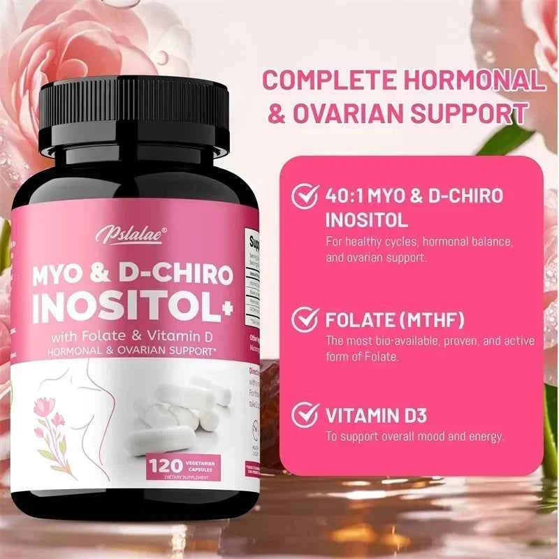 Myo And D Chiro Inositol For Hormone Balance And Healthy Cycles 120 Capsules