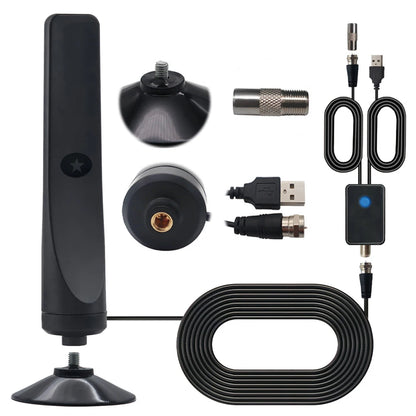 Portable HDTV Antenna Digital HD Aerial HD Digital Smart TV Antenna with Amplifier HDTV-T2 Quick Response Indoor Outdoor Antenna