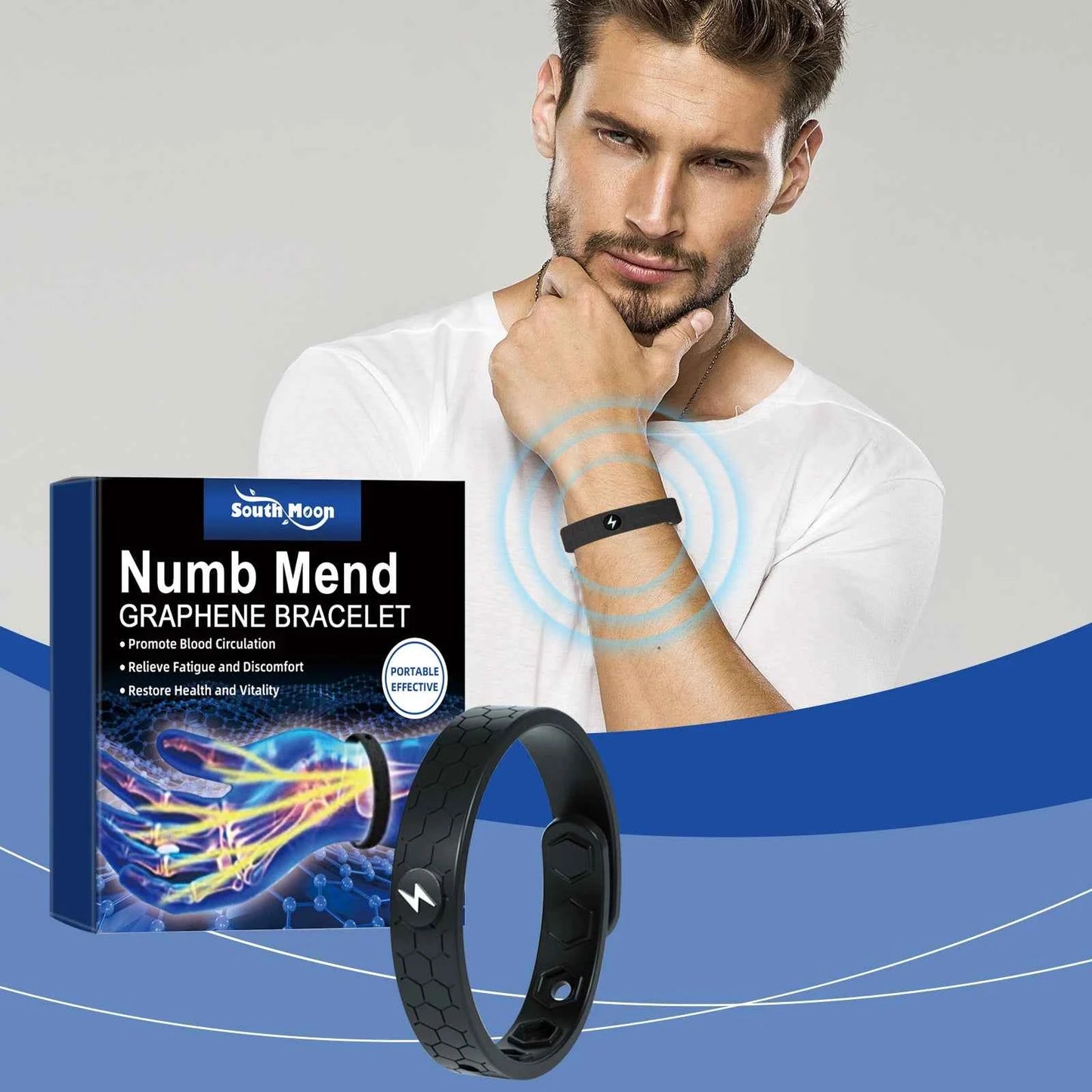 South Moon Energy Wristband for Wrist Pain Relief and Blood Circulation