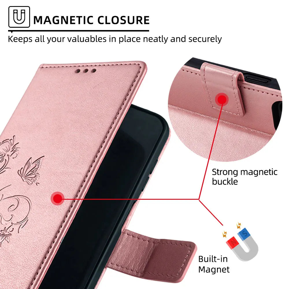 Fashion Magnet Buckle Case Wallet Phone Cover for Oneplus 13 oneplus 12 12R 11 10T 10 8 9 Pro 9R 9RT 8T Leather Flip Case