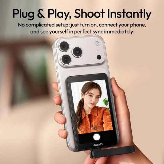 Ulanzi VM1 Vlog Selfie Monitor Screen for iPhone 17 16 15 Selfie Monitor Screen with Magnetic Ring Livestreaming Vlog Shots