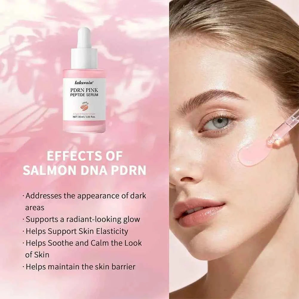 PDRN Pink Peptide Serum, Pink Glow Serum, Peptide Niacinamide Hydrating  Moisturizing Firming,Uneven Skin Tone,Korean Skin Care