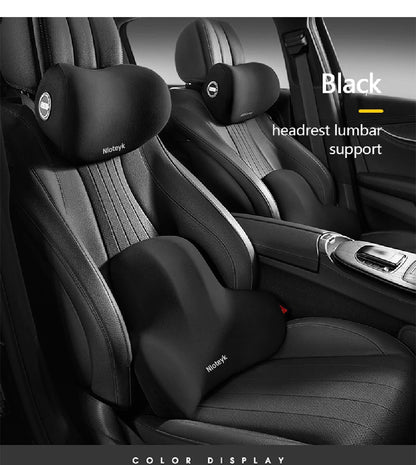 Car Neck Pillow Memory Foam Protection Lumbar Backrest Cushion Lumbar Cushion Car Headrest Seat Travel Interior Accessorie