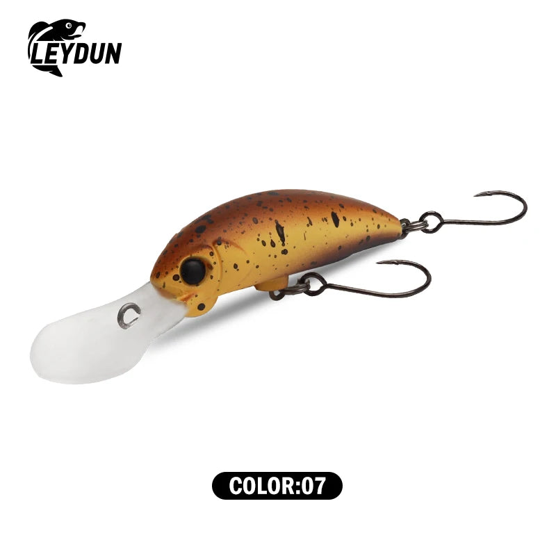 LeyDun Floating Minnow Lures 40mm 2.8g Shallow Diving Crankbait