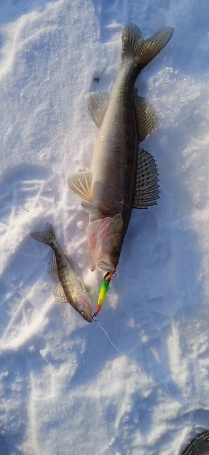 Tsuyoki Ice Fishing Lure 90mm 18g Sinking Vib Lures Wobblers Rattlin Vika 90S