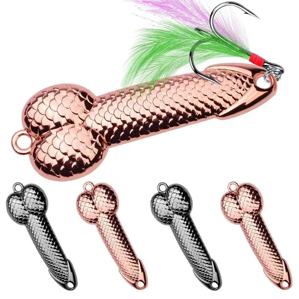 Metal Penis Spoon Lure 3g 7g 11g 15g 21g Vibrating Hard Bait Sequin Fishing Lure