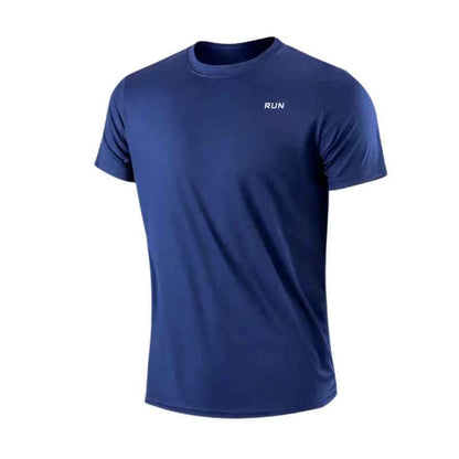 Men's Quick Dry Short Sleeve Gym Tee Moisture Wicking Round Neck Lightweight