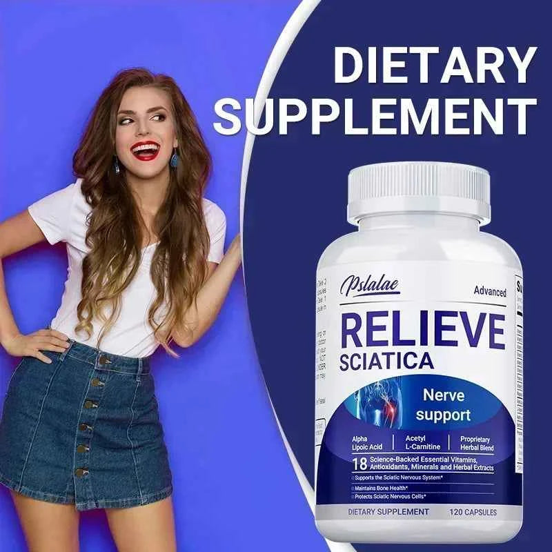 Relieve Sciatica B Vitamins For Nerve Health And Energy 120 Capsules
