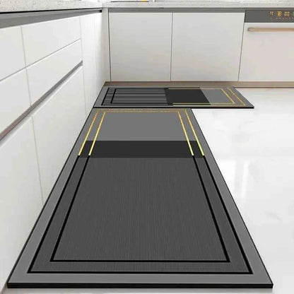 Pvc Kitchen Carpet Non-slip Oil-proof Rug Waterproof Leather Floor Mat Modern Long Strip Carpets Alfombra De Cocina 주방 미끄럼 방지 카펫