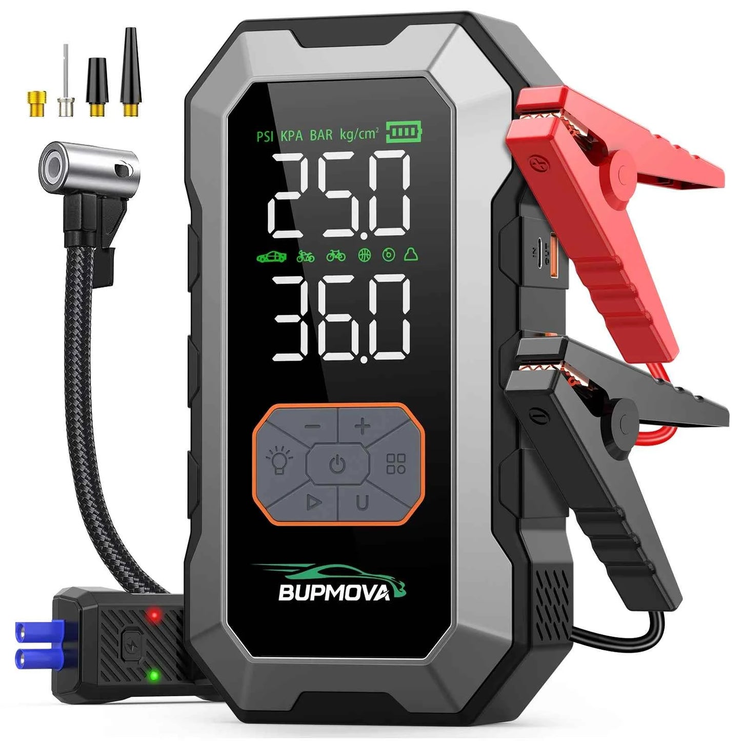 4 In 1 8000A Car Jump Starter 150PSI Air Pump Car Battery Booster Engine Starting Device Tire Air Compressor Power Bank