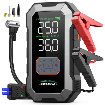 4 In 1 8000A Car Jump Starter 150PSI Air Pump Car Battery Booster Engine Starting Device Tire Air Compressor Power Bank