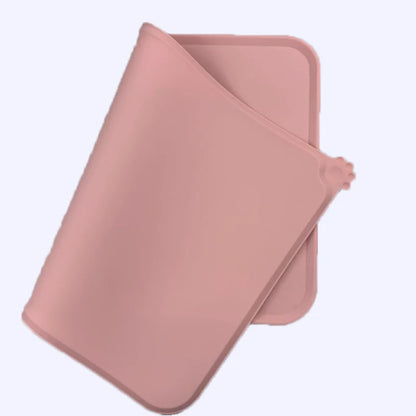 Silicone Pet Meal Mat Waterproof Anti-Slip Cat Food Mat Puppy Feeding Bowl Mat No Cleaning Required Pet Accessories