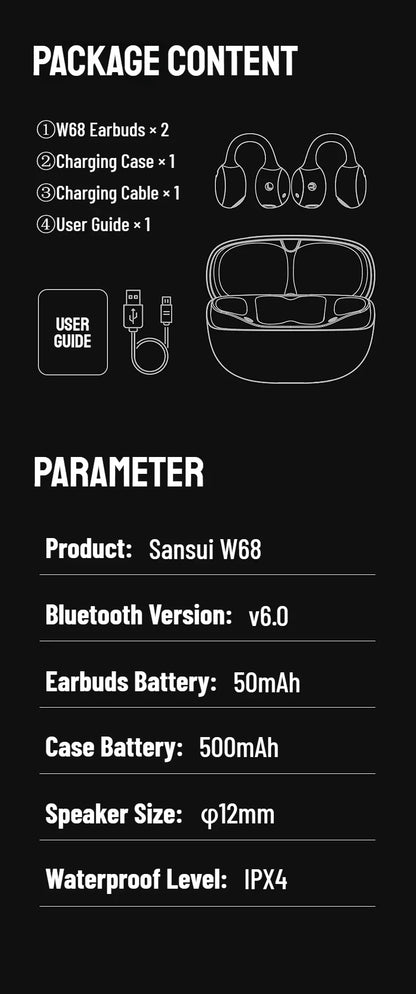 Clip On Wireless Earphones With Noise Reduction And Intelligent Positioning For Comfortable And Stable Communication