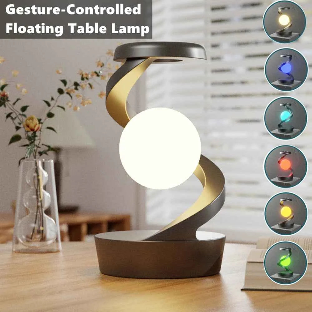 Rotating Floating Table Lamp With 15W Wireless Charger And RGB Light