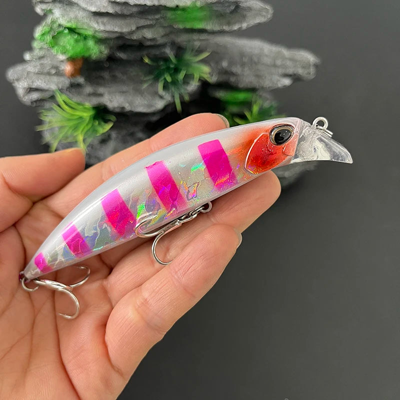95mm 30g Heavy Sinking Minnow Lures Deepwater Casting Wobbler Seabass Trout