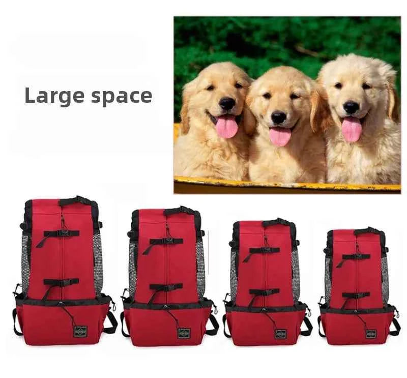 Breathable Adjustable Washable Pet Backpack Carrier For Medium Dogs Polyester
