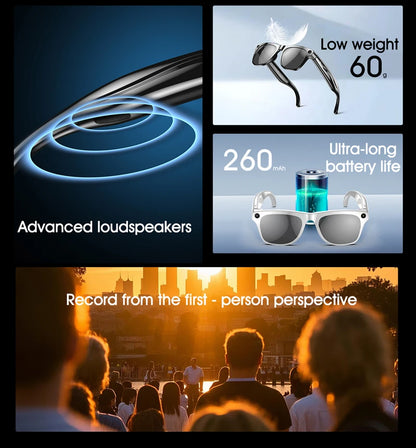 For Xiaomi 4K AI Smart Glasses Chat GPT HD Camera Bluetooth Call Voice Assistant Music Player Translate Photochromic Glasses