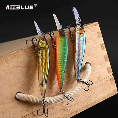 Allblue X Nanahan Deep Diving Minnow Lure 75mm 7g 0 To 2m Magnetic Slow Floating