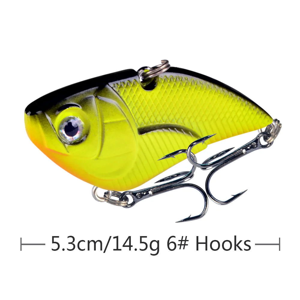 Sinking Vibration Fishing Lure 5.3cm 14.5g Hard Crankbait for Bass Sea