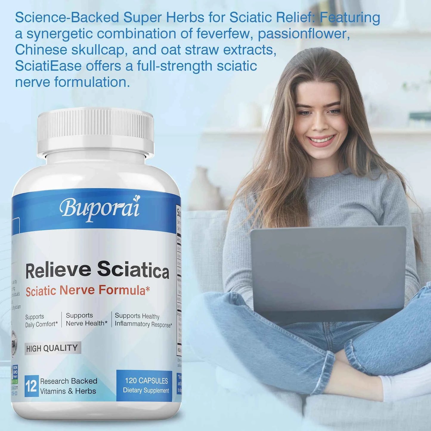 Sciatic Nerve Supplements For Joint Health And Pain Relief 120 Capsules