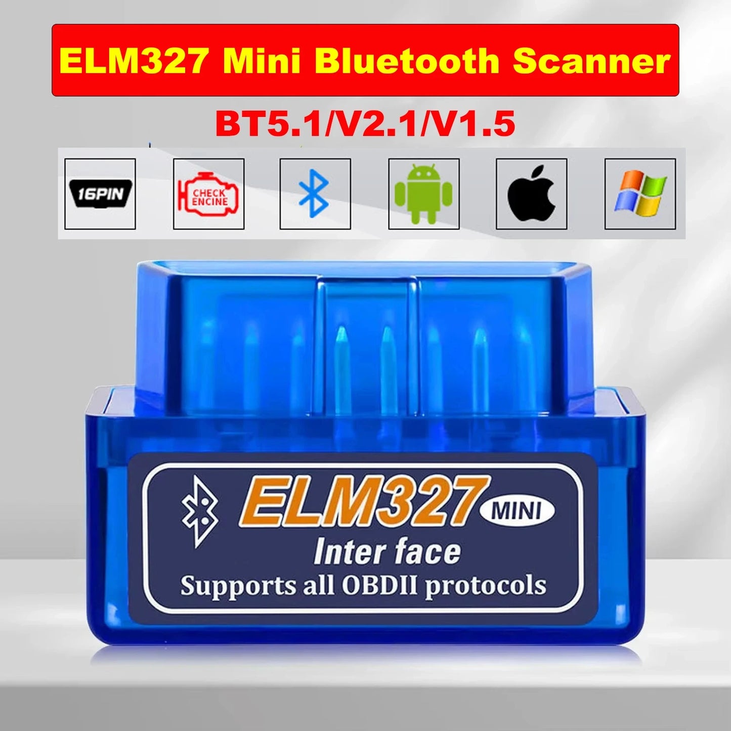 OBD2 Scanner Mini ELM327 V2.1 Code Reader Car Diagnostic Tools Check Engine Scan Car wireless scan tool Fault Detector