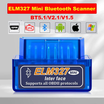 OBD2 Scanner Mini ELM327 V2.1 Code Reader Car Diagnostic Tools Check Engine Scan Car wireless scan tool Fault Detector