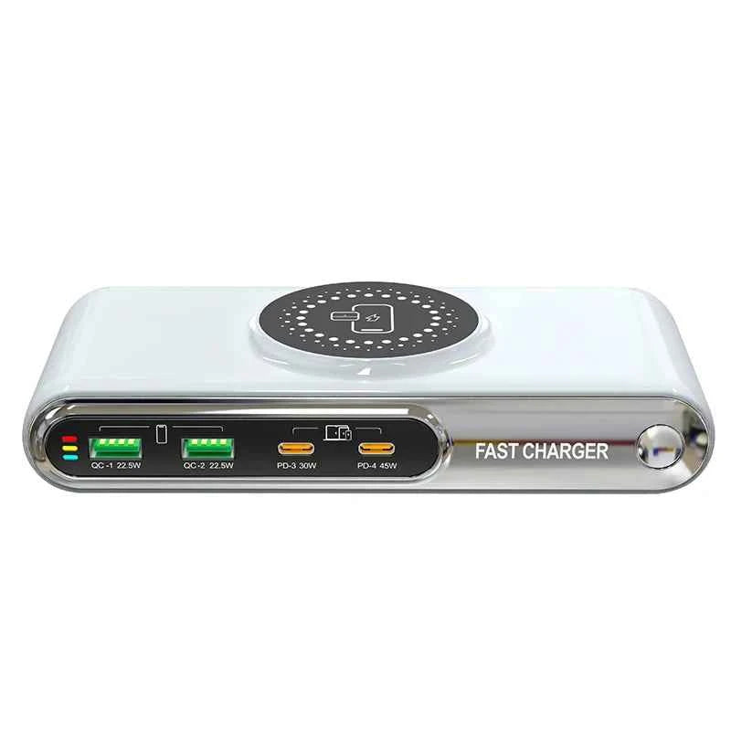72W 4 Port USB C PD QC Fast Charger Wireless Charging For Phone