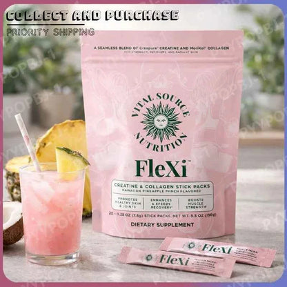 Creatine and Collagen Powder Packs for Strength and Skin Health 20 Servings