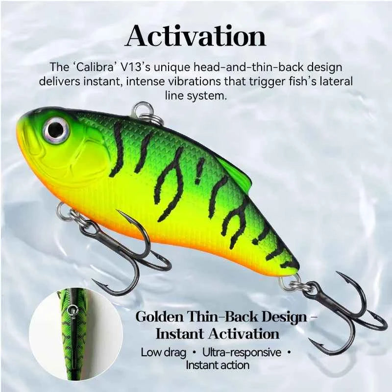 BearKing 50mm 7g Ice Fishing Wobblers Lure Vibration Bait Luminous Abs
