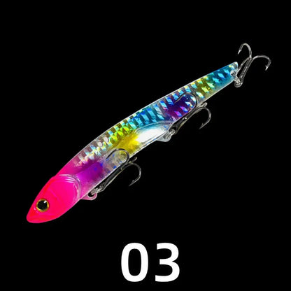 35G 10.5cm Metal VIB Lure Fishing Spoon Freshwater Jig Bait Tackle