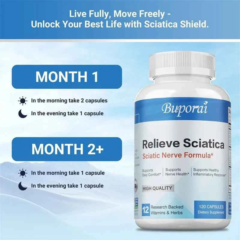 Sciatic Nerve Supplements For Joint Health And Pain Relief 120 Capsules