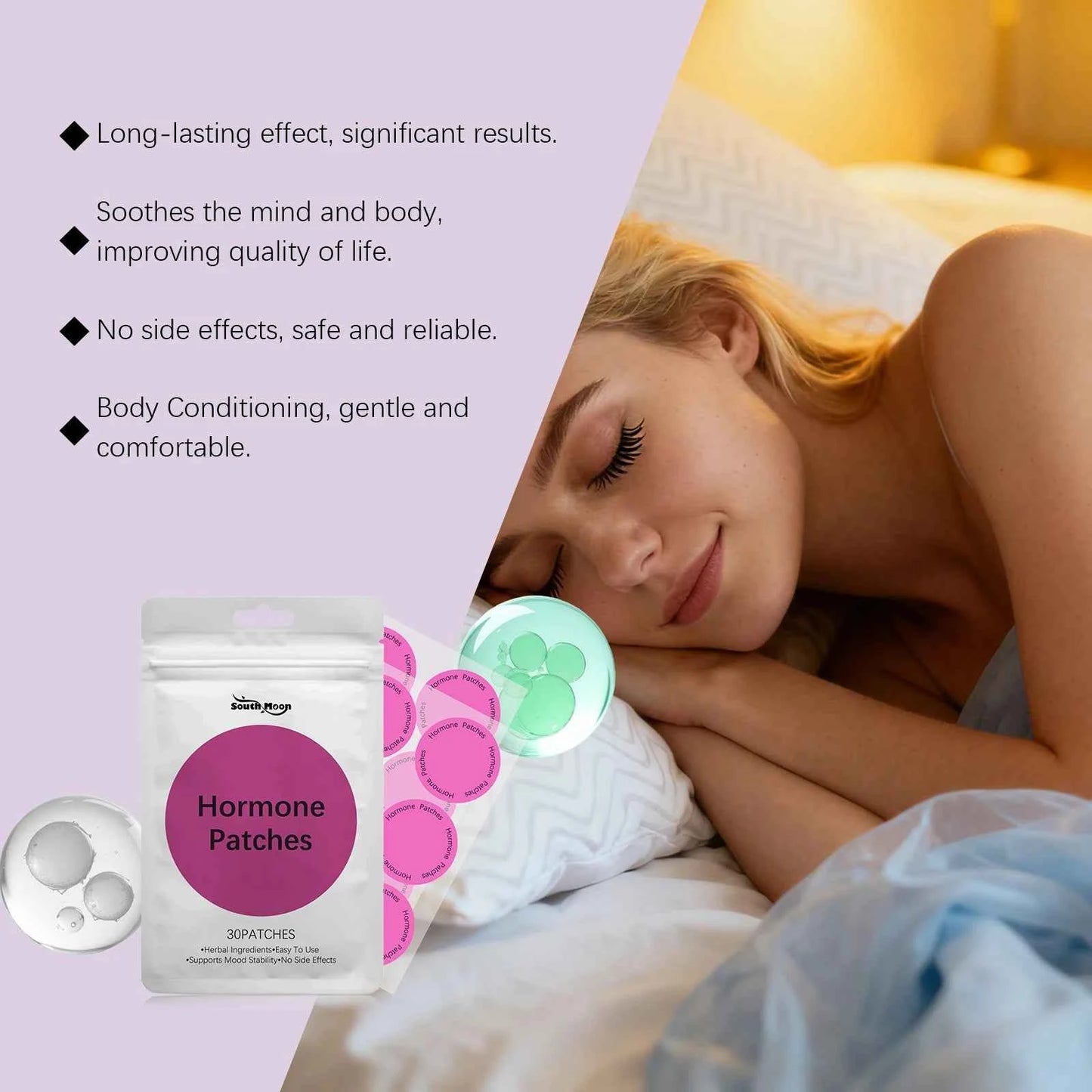 South Moon Body Care Patch Gentle On Skin Relieves Hot Flashes Night Sweats