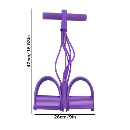 Multifunction Tension Rope, 6-Tube Elastic Yoga Pedal Puller Resistance Band, Natural Latex Tension Rope Fitness Equipment