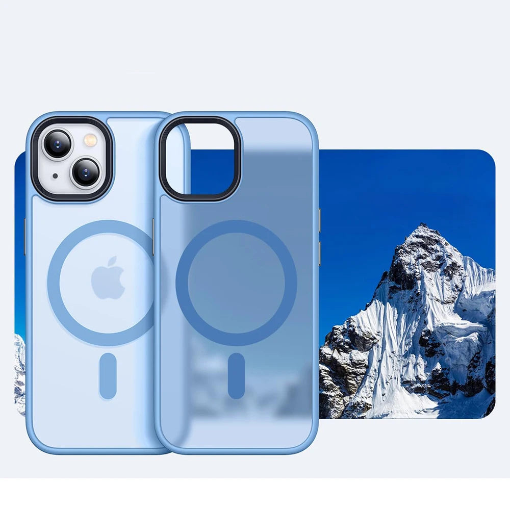 Magsafe Magnetic Luxury Armor Shockproof Case For iPhone 16 15 14 13 12 11 Pro Max Plus Wireless Charge Cover Matte Translucent