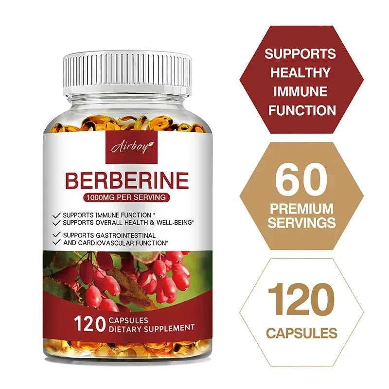 Berberine Capsules For Immune Support Digestion Energy And Anti Aging