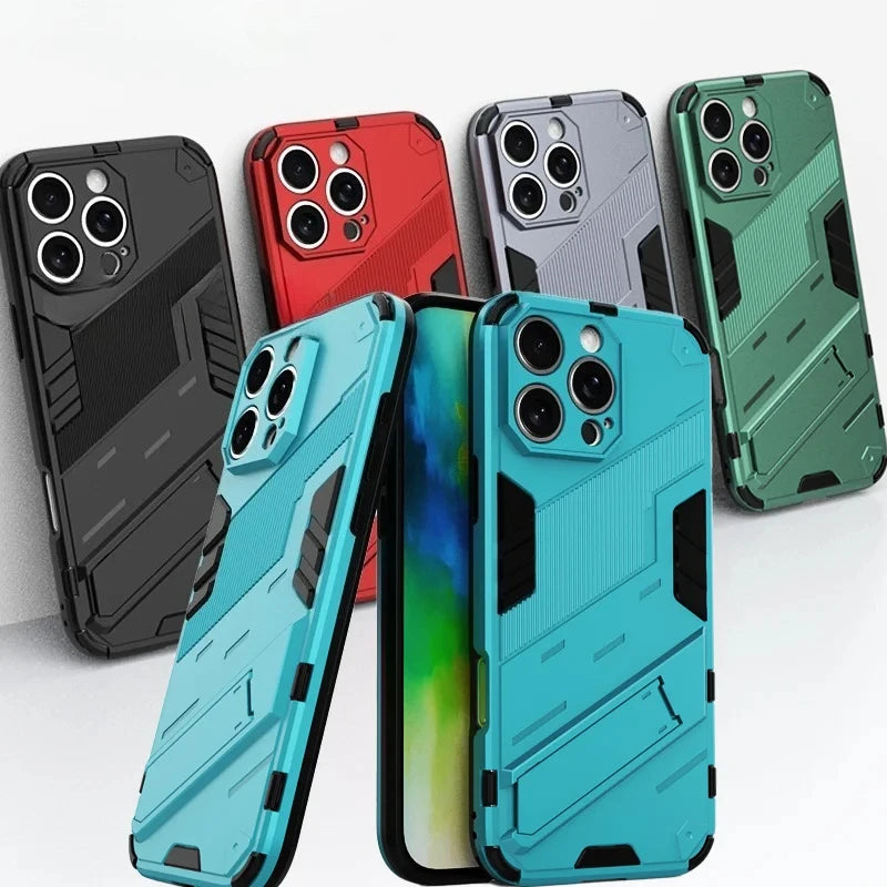 Armor Shockproof Protective Magnetic Holder Case For iPhone 16 Pro Max 15 14 12 13 11 Pro Max 15 14 16 Plus 13 12 Mini Cover