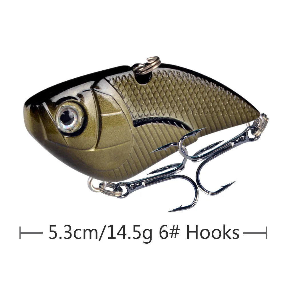 Sinking Vibration Fishing Lure 5.3cm 14.5g Hard Crankbait for Bass Sea