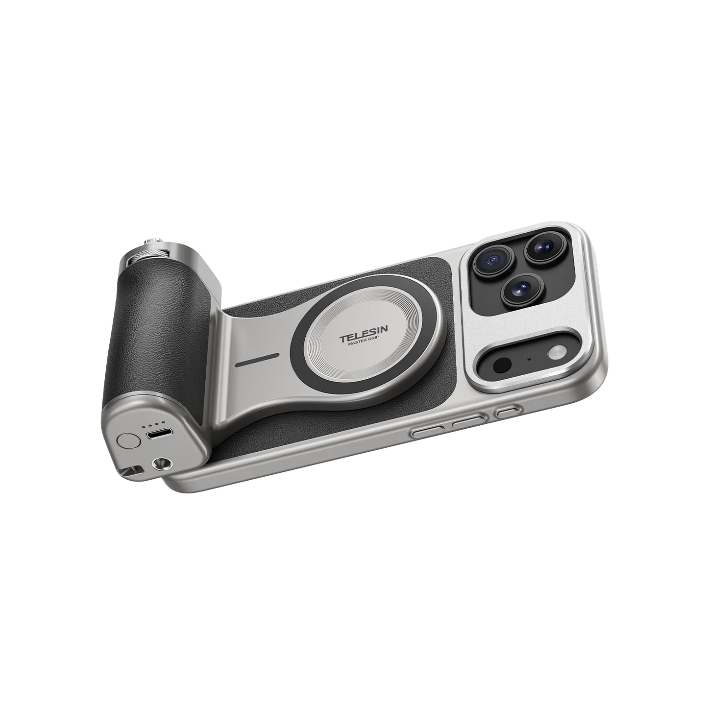 TELESIN for iPhone 17 Pro Max/ iPhone 17 Pro Phone Camera Grip Kit , with Remote Shutter Handheld Mount with Wireless Charging