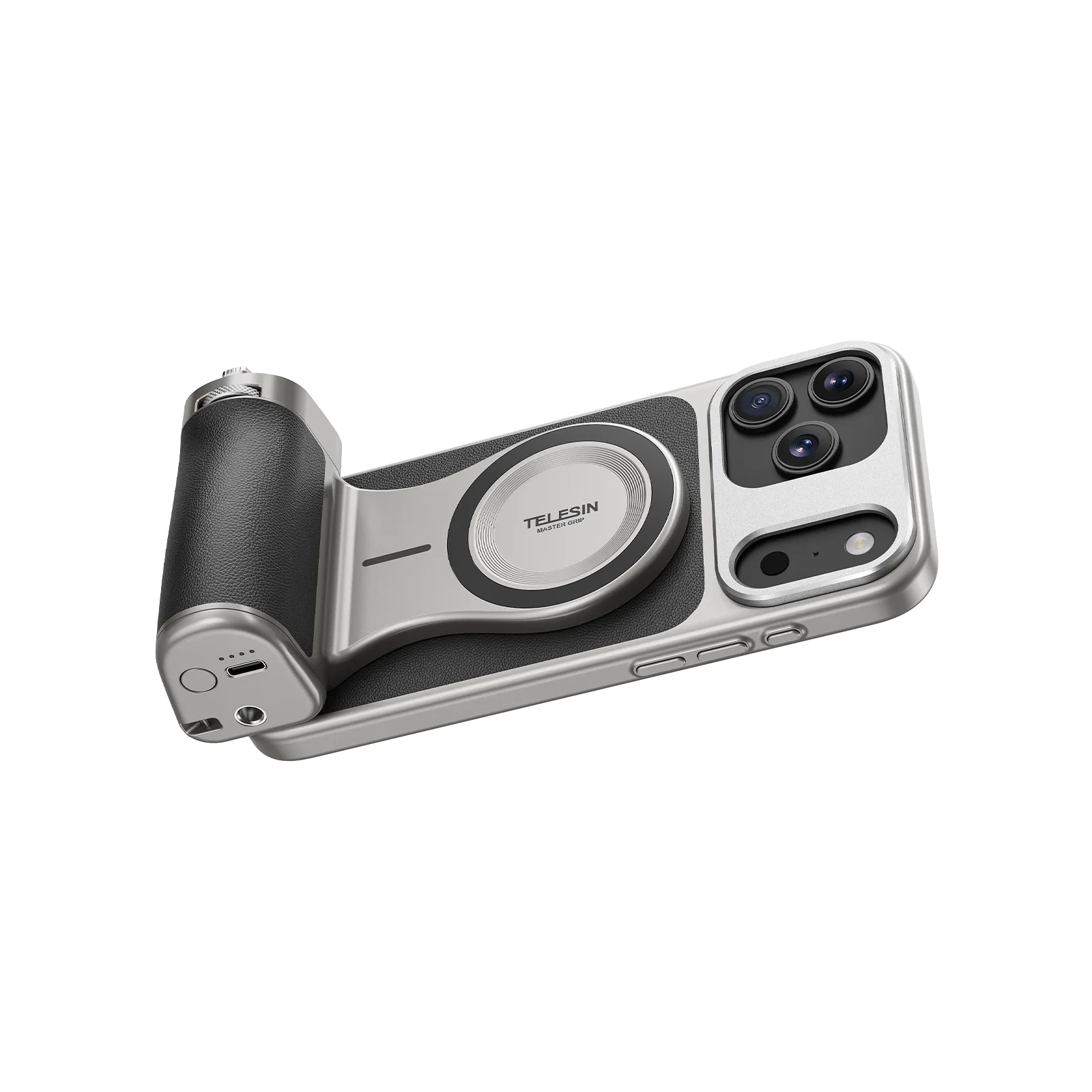 TELESIN for iPhone 17 Pro Max/ iPhone 17 Pro Phone Camera Grip Kit , with Remote Shutter Handheld Mount with Wireless Charging