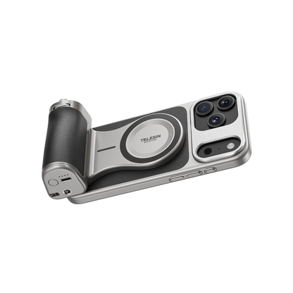 TELESIN for iPhone 17 Pro Max/ iPhone 17 Pro Phone Camera Grip Kit , with Remote Shutter Handheld Mount with Wireless Charging