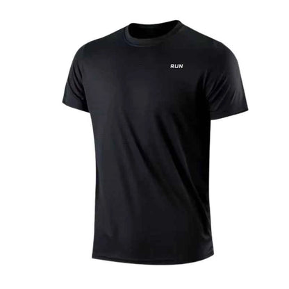 Men's Quick Dry Short Sleeve Gym Tee Moisture Wicking Round Neck Lightweight