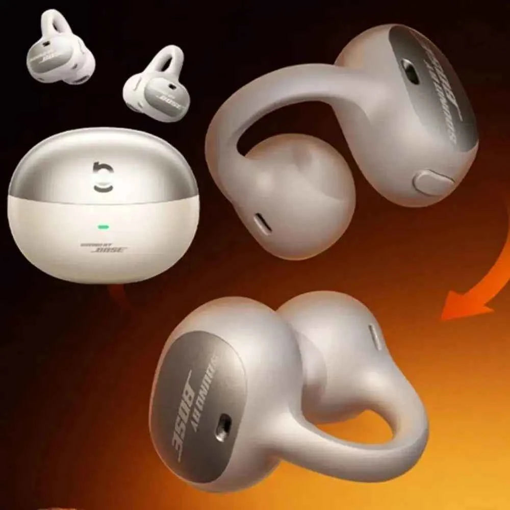 Baseus Inspire XC1 Ear Clip Wireless Bluetooth 6.1 Earbuds Hi-Res Open Earphones Earrings 4-Mics Clip On Ear Buds Sound By Bose