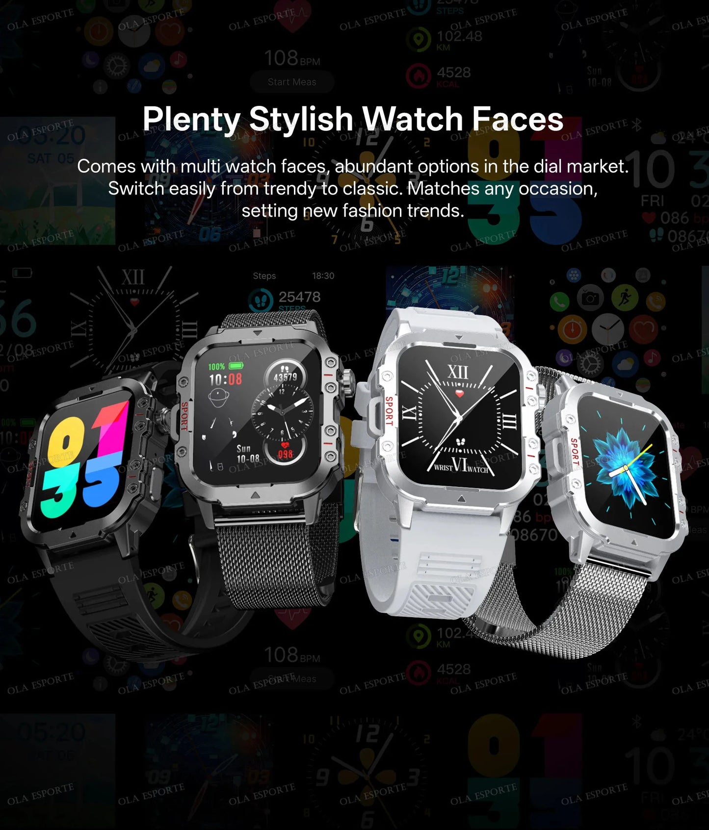 2025 New Military Smart Watch Men IP67 3ATM Outdoor Sports Fitness Tracker Health Monitoring 1.44 Inch Bluetooth Call Smartwatch