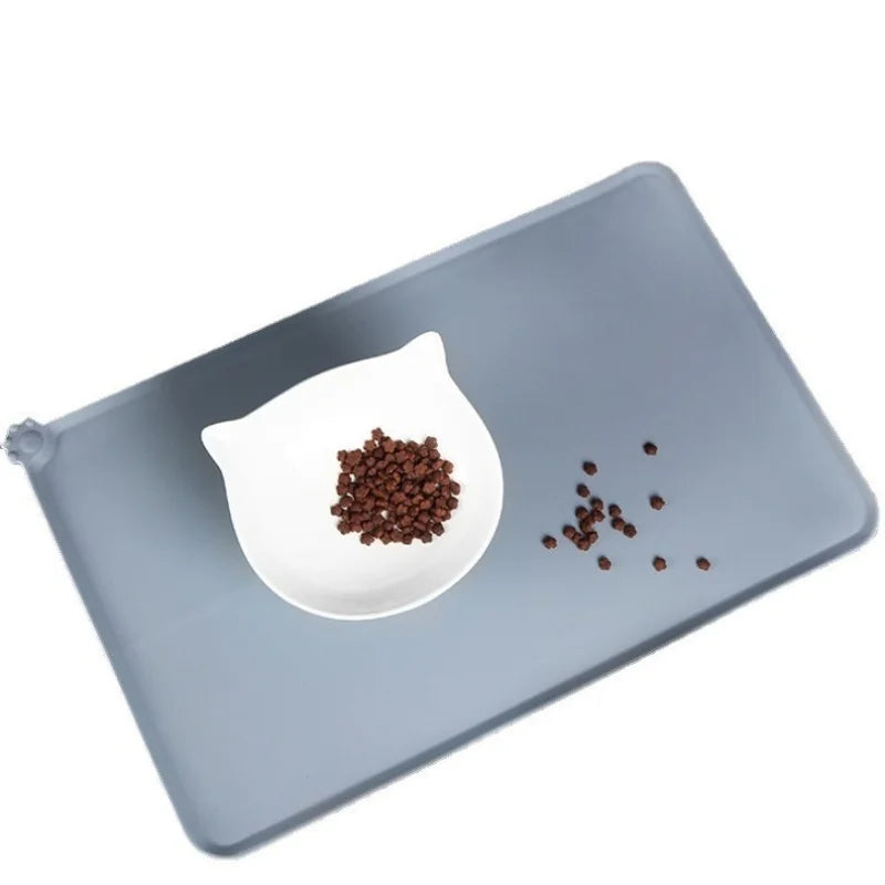 Silicone Pet Meal Mat Waterproof Anti-Slip Cat Food Mat Puppy Feeding Bowl Mat No Cleaning Required Pet Accessories