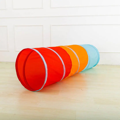 Portable Children's Tent Crawling Tunnel Kids Little House Play House Tipi Tent Indoor Toy Tube Baby Crawling Games Rainbow Tent